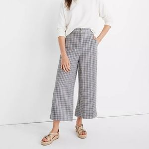 NWT Madewell Checkered Linen High-waisted Pants